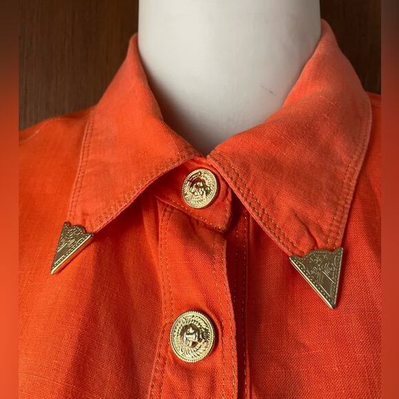 Versace linen mini dress - Picture 1 of 15